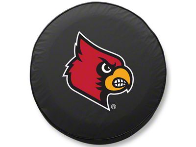 University of Louisville Spare Tire Cover; Black (66-18 Jeep CJ5, CJ7, Wrangler YJ, TJ & JK)