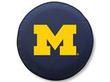 University of Michigan Spare Tire Cover with Camera Port; Navy (18-25 Jeep Wrangler JL)