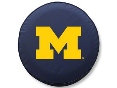 University of Michigan Spare Tire Cover with Camera Port; Navy (18-25 Jeep Wrangler JL)