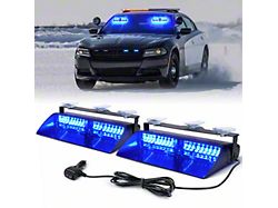 Unmarked Series Dual LED Dash Light Bars; White and Amber (Universal; Some Adaptation May Be Required)