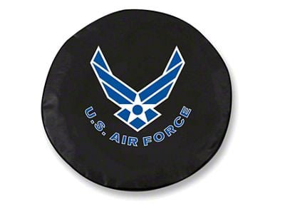 U.S. Air Force Spare Tire Cover with Camera Port; Black (18-25 Jeep Wrangler JL)
