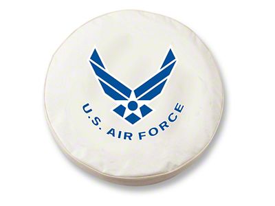 U.S. Air Force Spare Tire Cover; White (66-18 Jeep CJ5, CJ7, Wrangler YJ, TJ & JK)