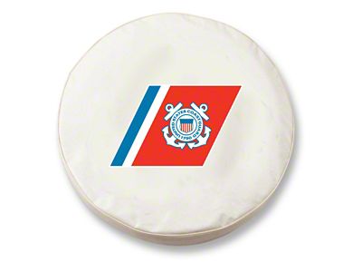 U.S. Coast Guard Spare Tire Cover with Camera Port; White (18-25 Jeep Wrangler JL)