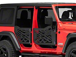 Barricade US Flag Tubular Doors With Mirrors (18-25 Jeep Wrangler JL 4-Door)