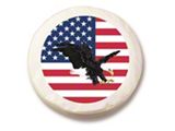 USA Eagle Spare Tire Cover with Camera Port; White (18-25 Jeep Wrangler JL)
