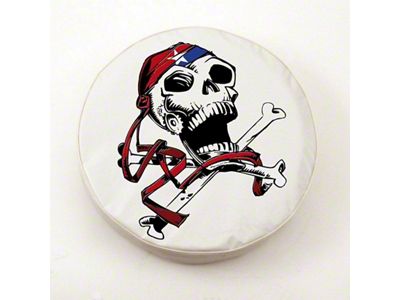 USA Pirate Spare Tire Cover with Camera Port; White (18-25 Jeep Wrangler JL)