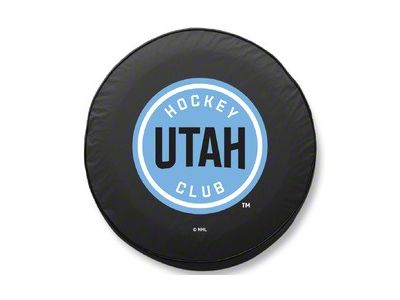 Utah Hockey Club Spare Tire Cover; Black (76-18 Jeep CJ7, Wrangler YJ, TJ & JK)