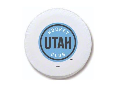 Utah Hockey Club Spare Tire Cover; White (76-18 Jeep CJ7, Wrangler YJ, TJ & JK)
