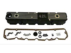 Valve Cover Kit; Black (81-86 4.2L Jeep CJ5 & CJ7)