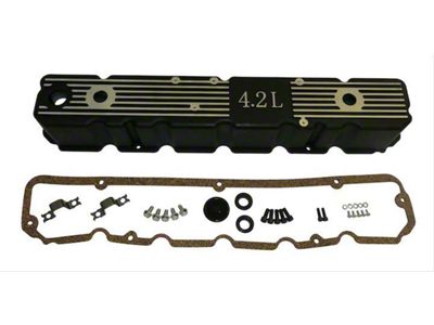 Valve Cover Kit; Black (81-86 4.2L Jeep CJ5 & CJ7)