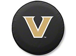 Vanderbilt University Spare Tire Cover; Black (66-18 Jeep CJ5, CJ7, Wrangler YJ, TJ & JK)