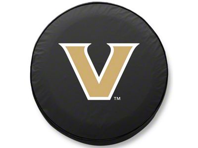 Vanderbilt University Spare Tire Cover; Black (66-18 Jeep CJ5, CJ7, Wrangler YJ, TJ & JK)