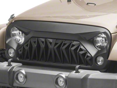 Venom Series G1 Grille; Matte Black (07-18 Jeep Wrangler JK)