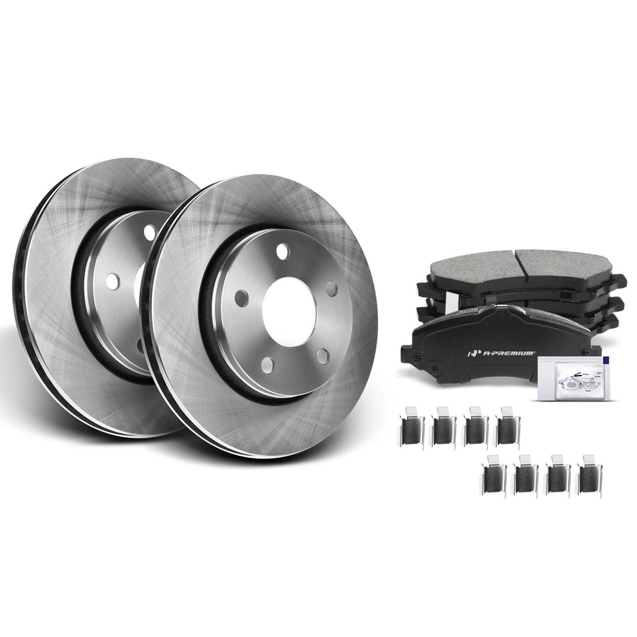 Jeep Wrangler Vented Brake Rotor and Pad Kit; Front (0718 Jeep