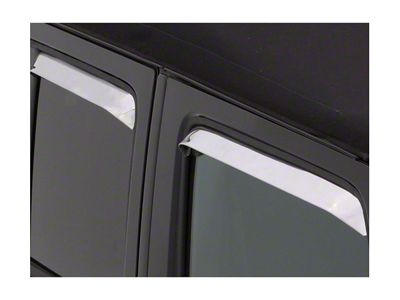 Ventshade Window Deflectors; Stainless Steel (07-18 Jeep Wrangler JK 4-Door)