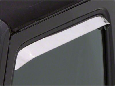 Ventshade Window Deflectors; Stainless Steel (87-95 Jeep Wrangler YJ)