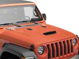 VIP Style Ram Air Hood; Unpainted (18-26 Jeep Wrangler JL)