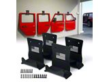 Wall Mount Storage Door Hangers; American Flag Design; Set of 4 (76-25 Jeep CJ7, Wrangler YJ, TJ, JK & JL)