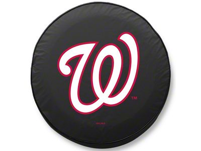Washington Nationals Spare Tire Cover; Black (76-18 Jeep CJ7, Wrangler YJ, TJ & JK)