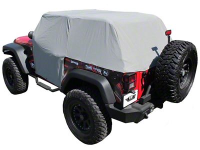 Waterproof Cab Cover with Door Flaps; Gray (07-18 Jeep Wrangler JK 2-Door)