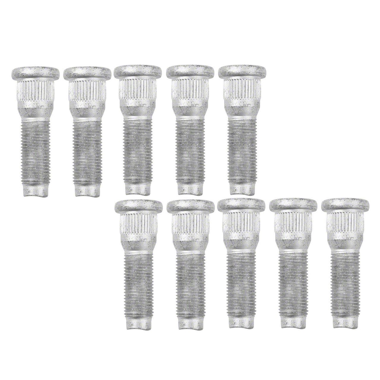 Jeep Wrangler Wheel Lug Stud Set; 1/2-20; Set of 10; Front (97-98 Jeep ...