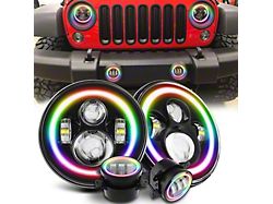 White Halo Ring LED Fog Lights (97-18 Jeep Wrangler TJ & JK)