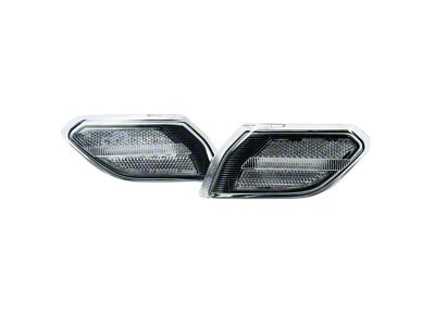 White LED Front Fender Side Marker Lights; Clear (18-25 Jeep Wrangler JL)