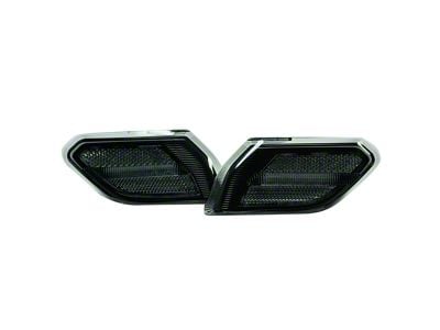 White LED Front Fender Side Marker Lights; Smoked (18-25 Jeep Wrangler JL)