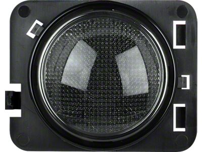 White LED Round Front Fender Light; Smoked (07-18 Jeep Wrangler JK)