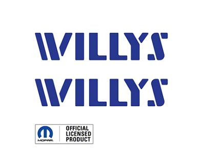 WILLYS Logo; Blue (07-25 Jeep Wrangler JK & JL)