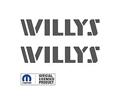 WILLYS Logo; Dark Gray (07-26 Jeep Wrangler JK & JL)