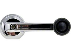 Window Crank Handle; Chrome; With Black Knob (68-86 Jeep CJ5 & CJ7)