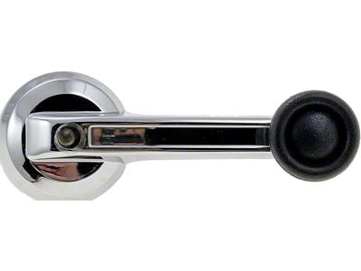 Window Crank Handle; Chrome; With Black Knob (68-86 Jeep CJ5 & CJ7)