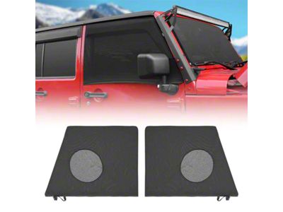 Window Screens; Front (07-25 Jeep Wrangler JK & JL)