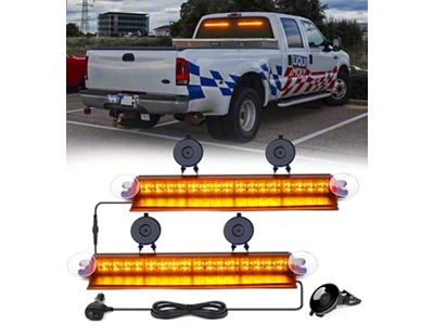 Windshield Dash Strobe Lights; Amber (Universal; Some Adaptation May Be Required)