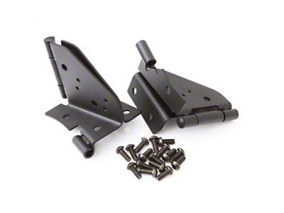 Windshield Hinges; Black (78-95 Jeep CJ5, CJ7 & Wrangler YJ)