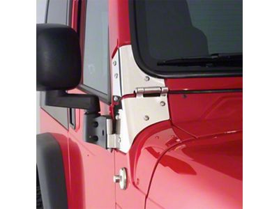 Windshield Hinges; Stainless Steel (76-95 Jeep CJ5, CJ7 & Wrangler YJ)