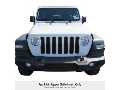 Wire Mesh Upper Grille Overlay; Black (18-24 Jeep Wrangler JL)