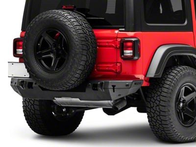 WJ2 Rear Bumper; Pre-Drilled for Backup Sensors; Textured Black (18-25 Jeep Wrangler JL)