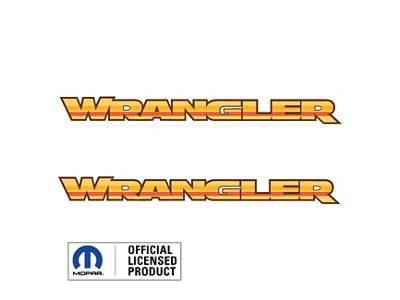 WRANGLER Hood Decal; Retro Yellow (07-25 Jeep Wrangler JK & JL)
