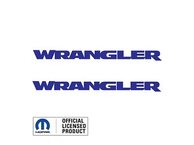 WRANGLER Hood Graphic; Blue (07-25 Jeep Wrangler JK & JL)