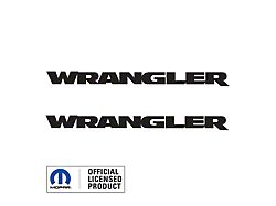 WRANGLER Hood Graphic; Gloss Black (07-25 Jeep Wrangler JK & JL)