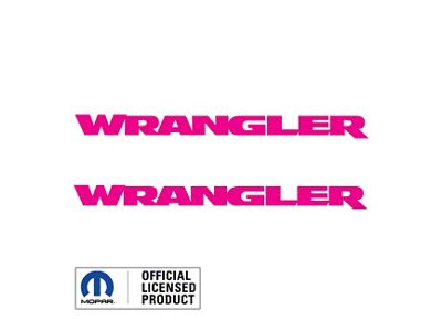 WRANGLER Hood Graphic; Hot Pink (07-25 Jeep Wrangler JK & JL)