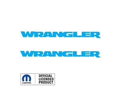 WRANGLER Hood Graphic; Light Blue (07-25 Jeep Wrangler JK & JL)