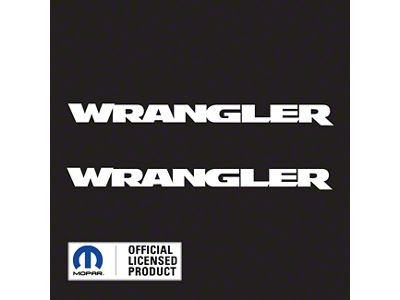 WRANGLER Hood Graphic; Matte White (07-25 Jeep Wrangler JK & JL)