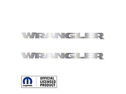 WRANGLER Hood Graphic; Metallic Silver (07-26 Jeep Wrangler JK & JL)