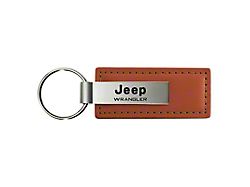 Wrangler Leather Key Fob; Brown