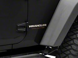 Jeep Licensed by RedRock Wrangler Side Logo; Silver (87-18 Jeep Wrangler YJ, TJ & JK)