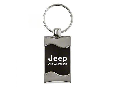 Wrangler Rectangular Wave Key Fob; Black