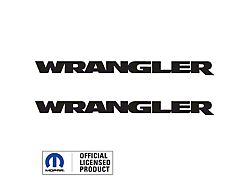 WRANGLER Small Side Logo; Gloss Black (07-26 Jeep Wrangler JK & JL)